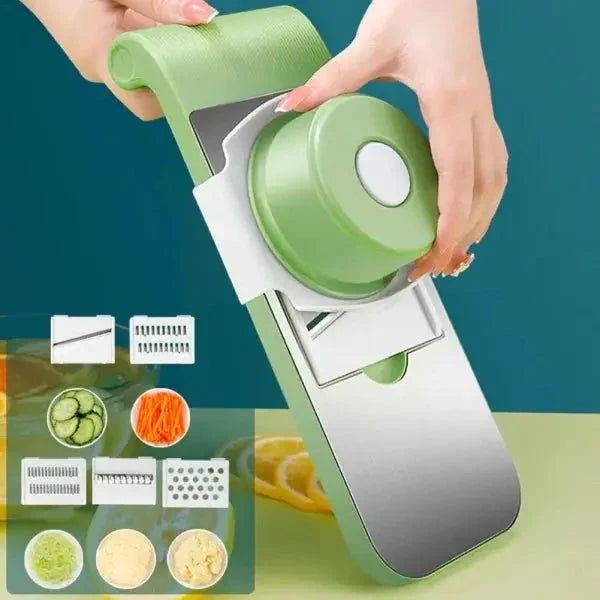 5-in-1 Stainless Steel Veg Cutter & Grater